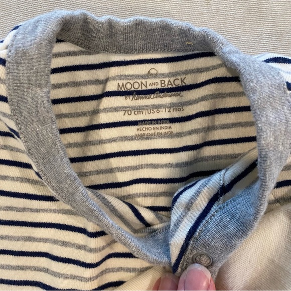 Hanna Andersson short sleeve infant rompers set of 2 6-12 months - Picture 3 of 4